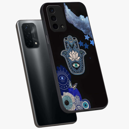 Mystic Hand Aura Glass Case displayed in angled mockup highlighting magical aura design with spiritual aesthetic style.