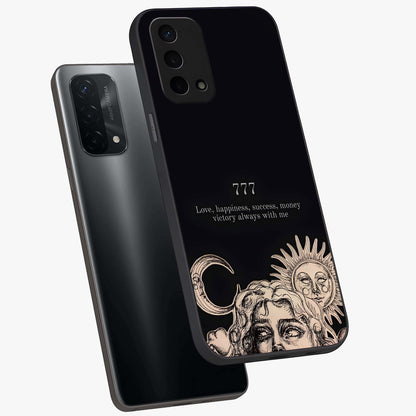 Mystic Victory Aura Glass Case displayed in angled mockup highlighting energetic aura design with bold mystical aesthetic.