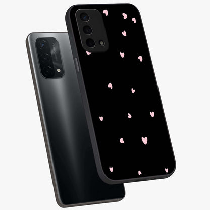 Pink Love Drops Glass Case displayed in angled mockup highlighting cute love drop design with vibrant pink aesthetic.