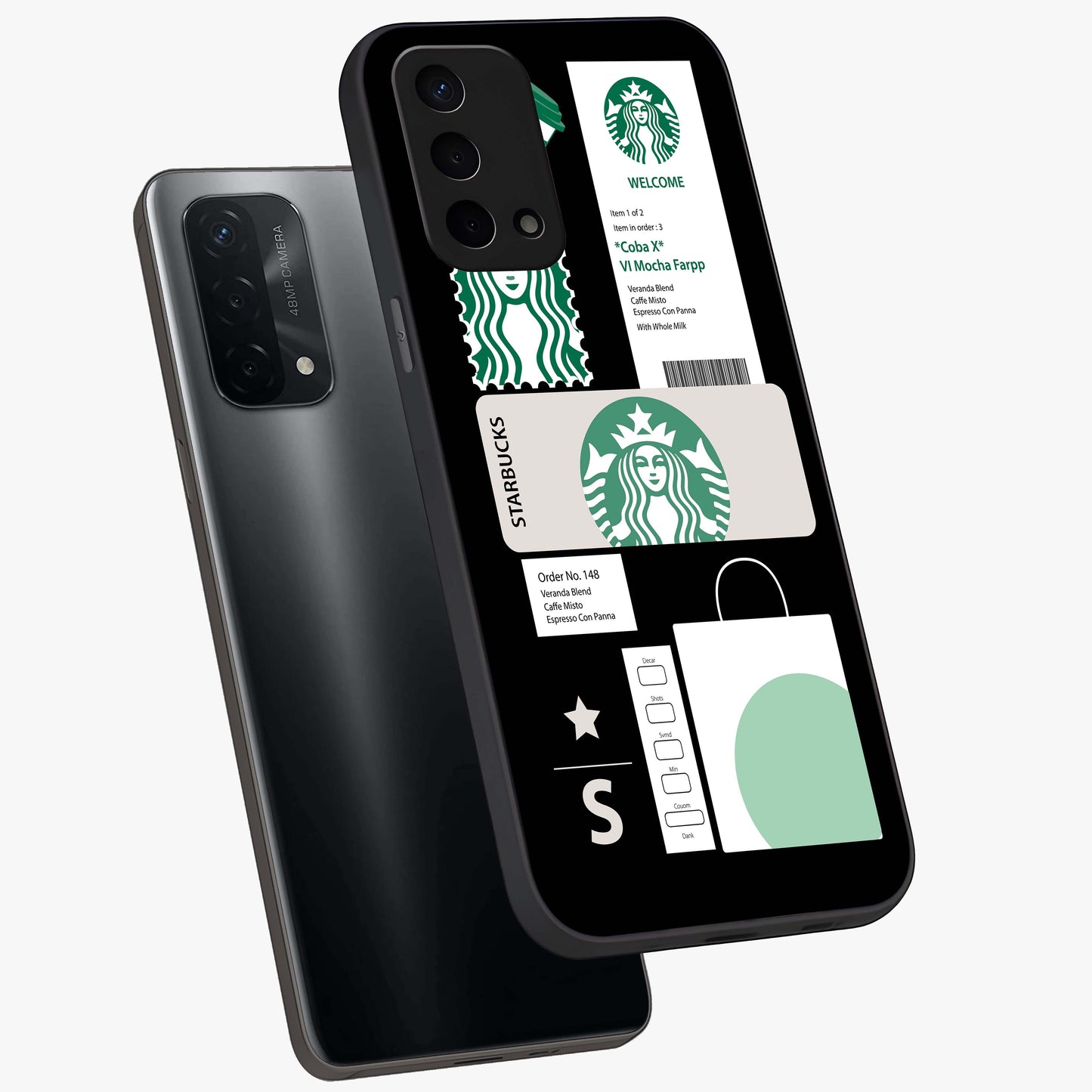 Starbucks Mocha Glass Case displayed in angled mockup highlighting stylish mocha themed design with cozy café aesthetic.