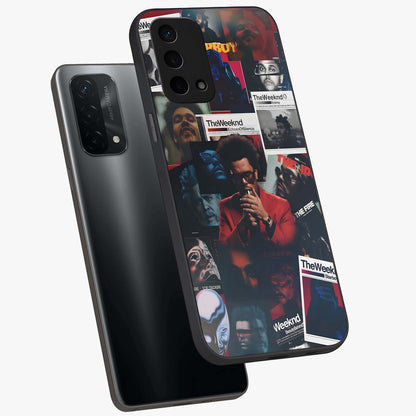 The Weeknd Glass Case displayed in angled mockup highlighting stylish pop culture inspired design with modern aesthetic.