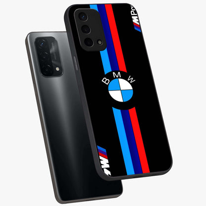 Turbo BMW Beast Glass Case displayed in angled mockup highlighting sleek racing car design with bold automotive aesthetic.