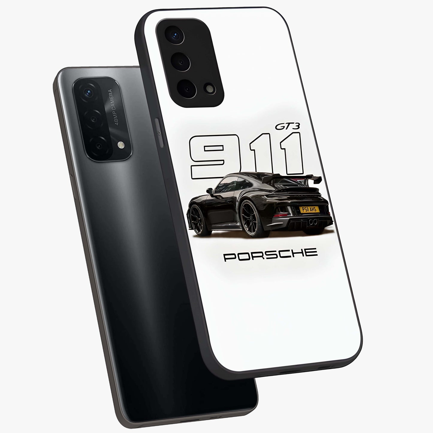 Turbo Legacy Icon Glass Case displayed in angled mockup highlighting dynamic automotive design with performance aesthetic.