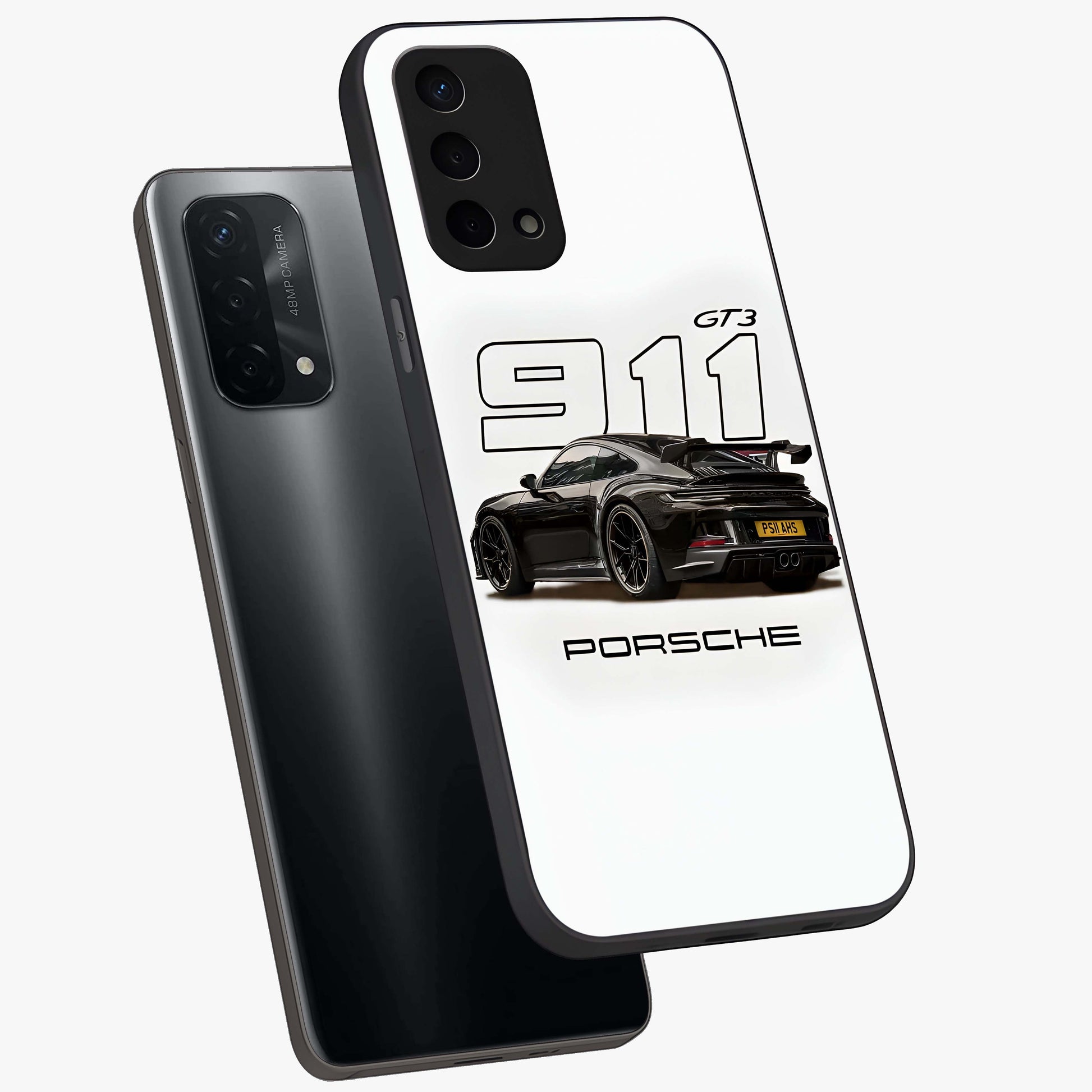 Turbo Legacy Icon Glass Case displayed in angled mockup highlighting dynamic automotive design with performance aesthetic.