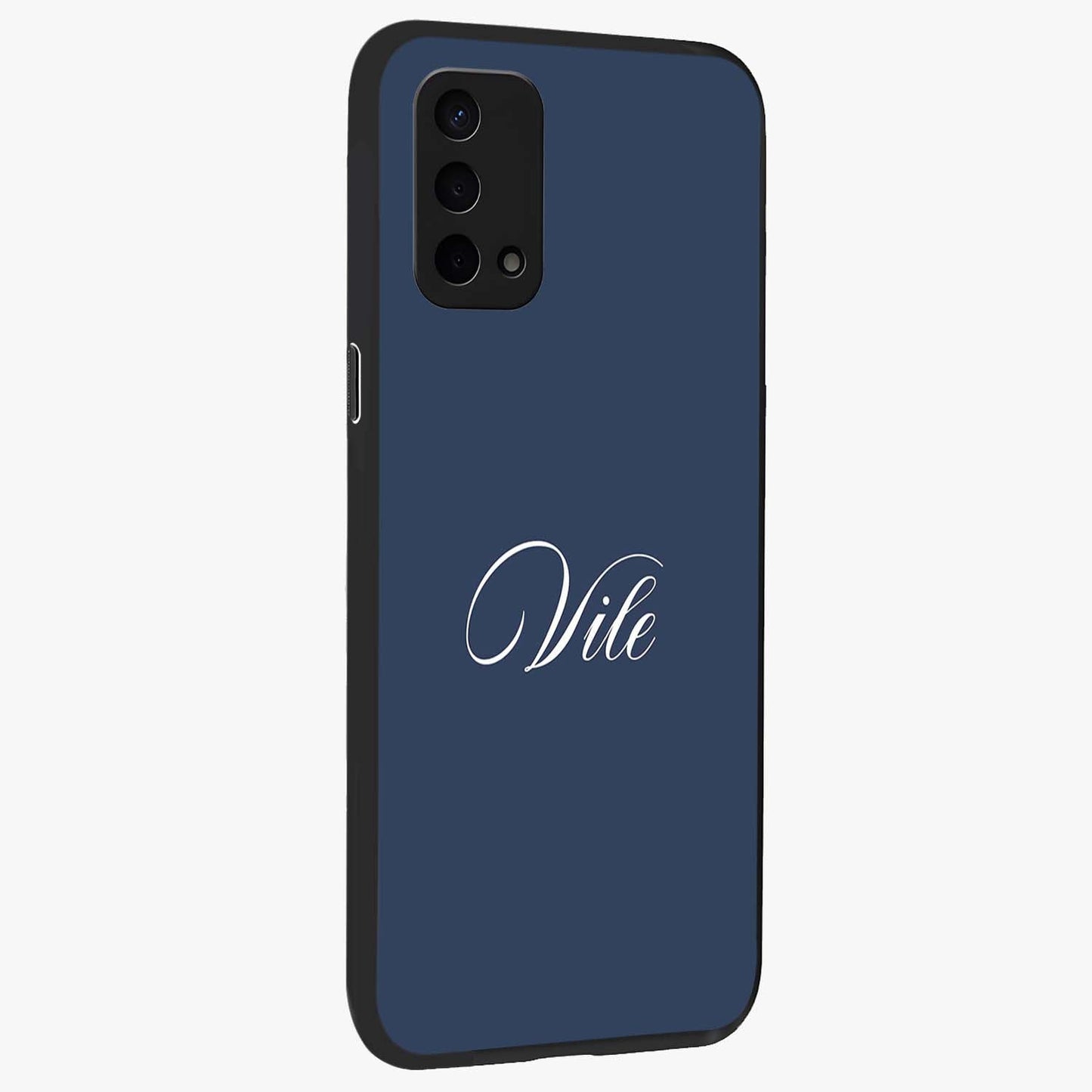 Blue Vintage Floral Pattern Glass Case displayed in angled mockup highlighting classic blue floral pattern and retro aesthetic design.