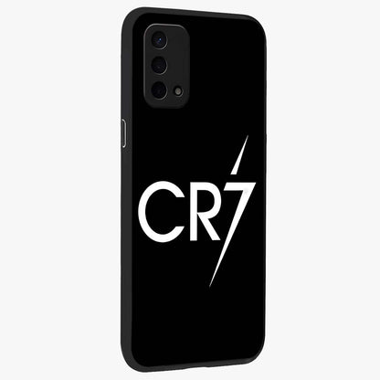Cr7 Elite Strike Glass Case upright view showcasing energetic football inspired design with modern sports aesthetic.