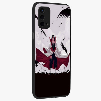 Crimson Crow Ascension Glass Case upright view showcasing dramatic crow artwork with bold gothic theme.