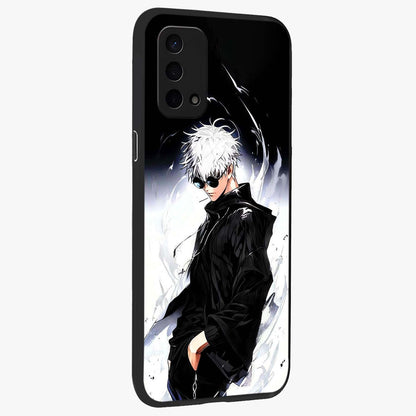 Limitless Shadow King Glass Case upright view showcasing bold shadow warrior artwork with epic fantasy theme.