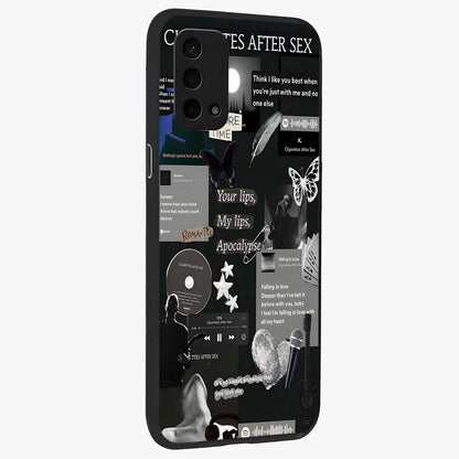 Midnight Love Echo Glass Case upright view showcasing expressive romantic artwork with dreamy midnight theme.