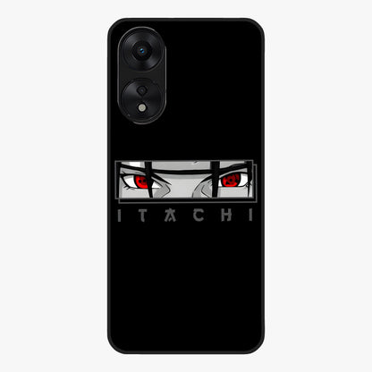 Scarlet Gaze Dominance Glass Case showing flat back view with striking red themed artwork and glossy glass finish.