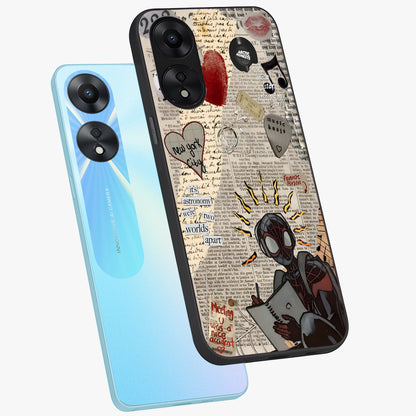 City Dream Sketch Glass Case displayed in angled mockup highlighting minimal city illustration with aesthetic sketch style.