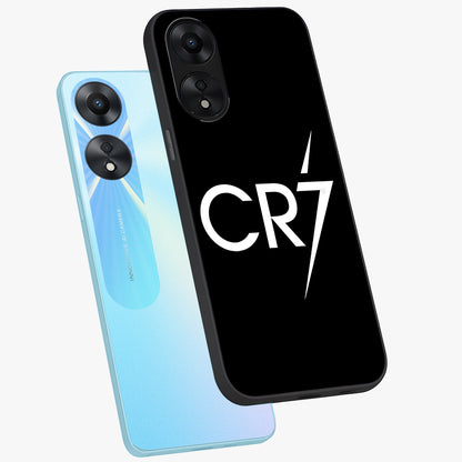 Cr7 Elite Strike Glass Case displayed in angled mockup highlighting powerful sports graphic with bold athletic theme.