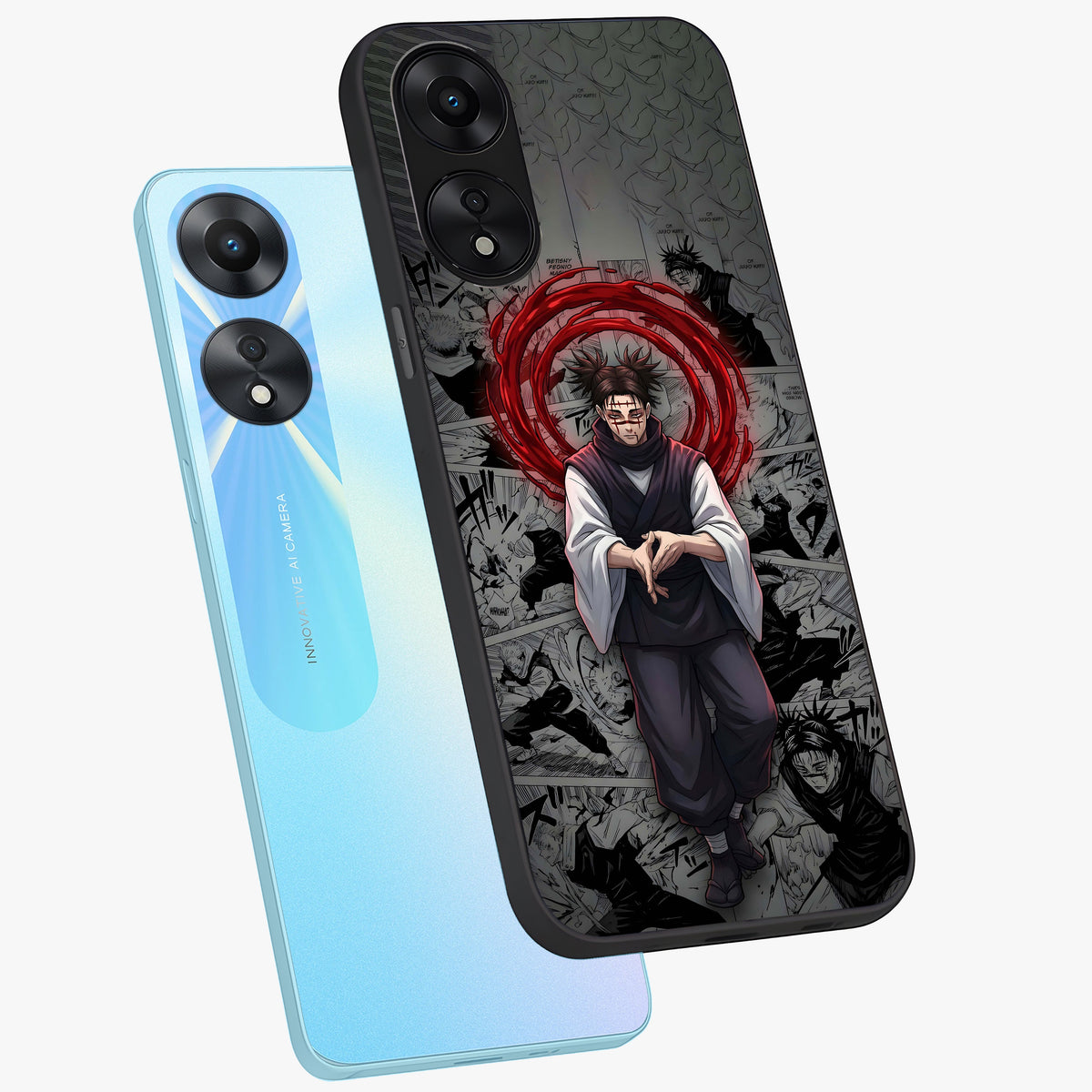 Cursed Ritual Ascension Glass Case displayed in angled mockup highlighting mystical ritual illustration with supernatural aesthetic.