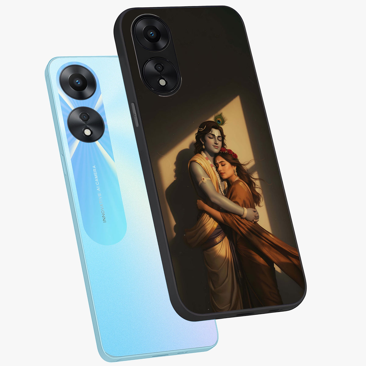 Divine Eternal Love Glass Case displayed in angled mockup highlighting elegant divine inspired design with peaceful aesthetic.