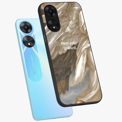Divine Winged Grace Glass Case displayed in angled mockup highlighting graceful wing design with divine aesthetic style.