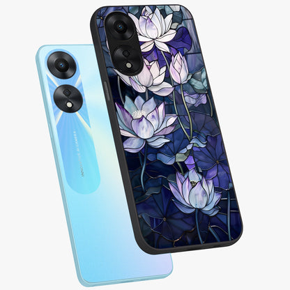 Gloss Petal Rush Glass Case displayed in angled mockup highlighting vibrant petal design with elegant floral aesthetic.