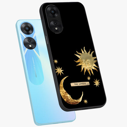 Gold Sun Blush Glass Case displayed in angled mockup highlighting radiant sun design with warm golden aesthetic.