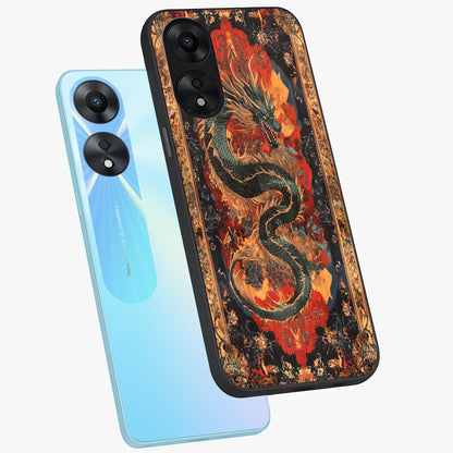Inferno Dragon Soul Glass Case displayed in angled mockup highlighting powerful dragon illustration with inferno aesthetic.