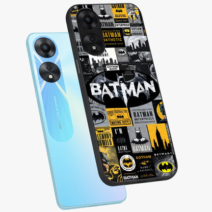Knight Gotham Rise Glass Case displayed in angled mockup highlighting powerful knight silhouette design with dramatic aesthetic.
