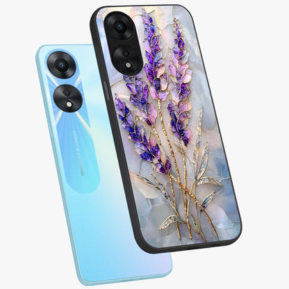 Lavender Dream Glow Glass Case displayed in angled mockup highlighting dreamy purple glow design with soft artistic style.