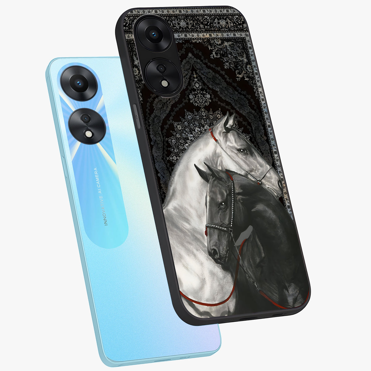 Majestic Ride Legacy Glass Case displayed in angled mockup highlighting sleek vehicle design with bold racing aesthetic.