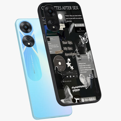 Midnight Love Echo Glass Case displayed in angled mockup highlighting elegant love inspired design with deep aesthetic style.