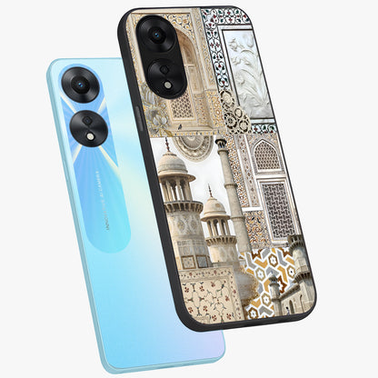 Mughal Marble Legacy Glass Case displayed in angled mockup highlighting elegant heritage marble artwork with royal aesthetic.