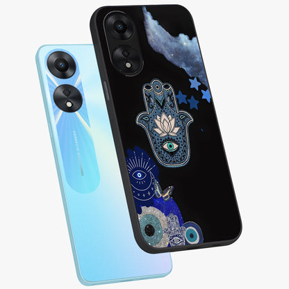 Mystic Hand Aura Glass Case displayed in angled mockup highlighting magical aura design with spiritual aesthetic style.