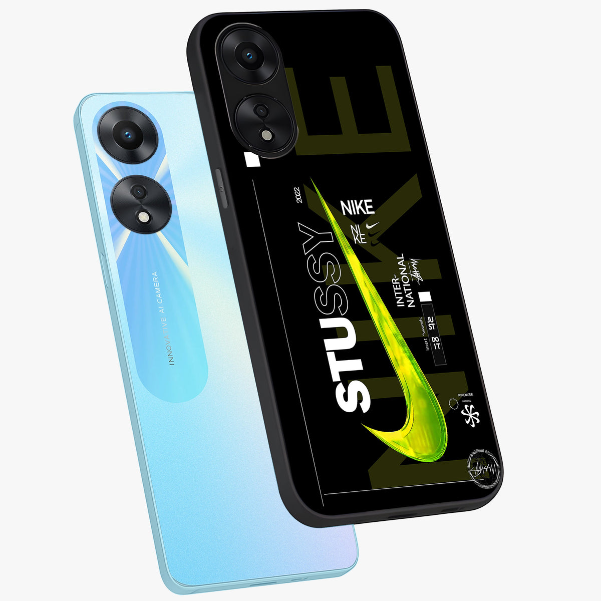 Neon Street Edition Glass Case displayed in angled mockup highlighting vibrant urban design with bold street aesthetic.
