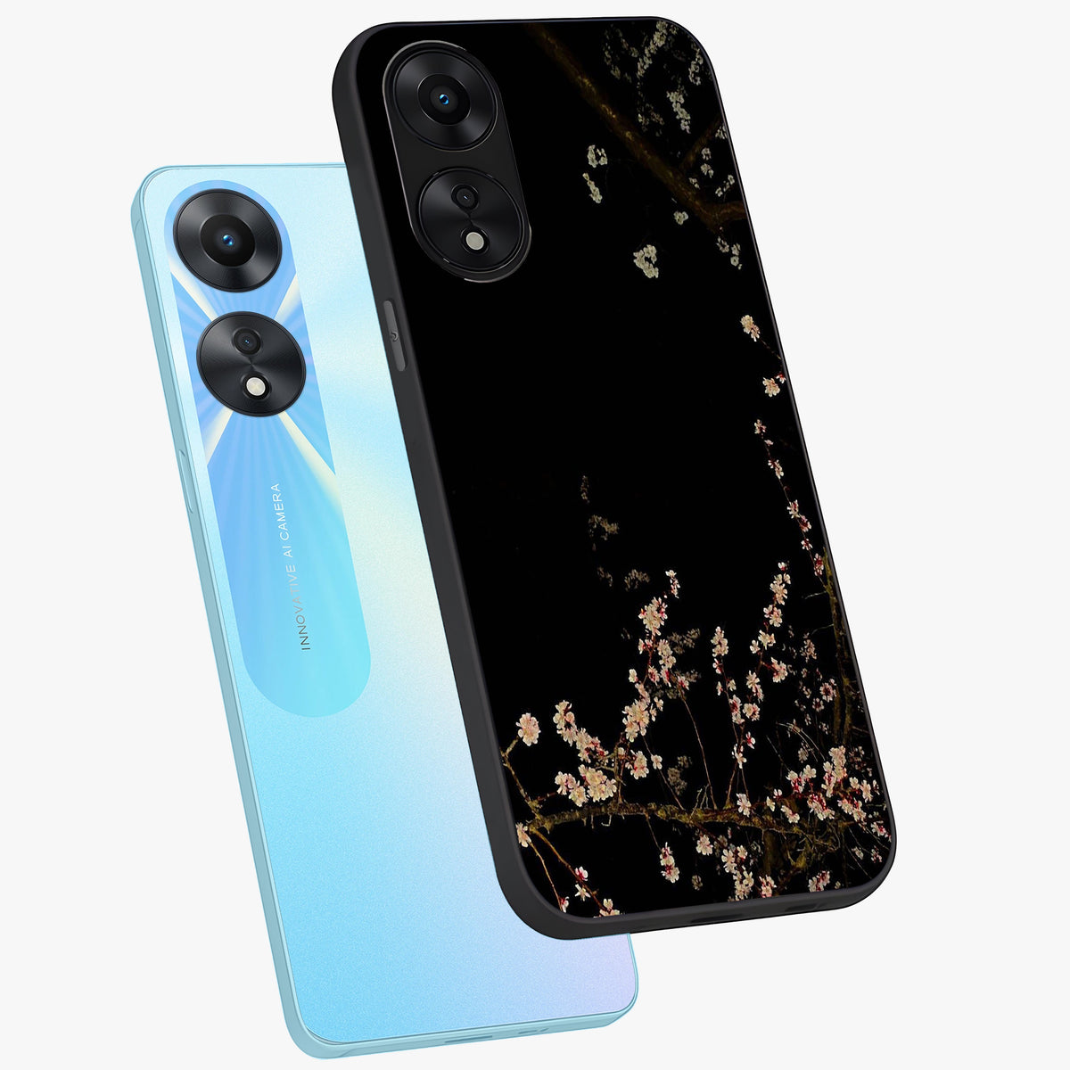Petal Moon Light With Custom Name Glass Case displayed in angled mockup highlighting delicate petal design with custom name feature.