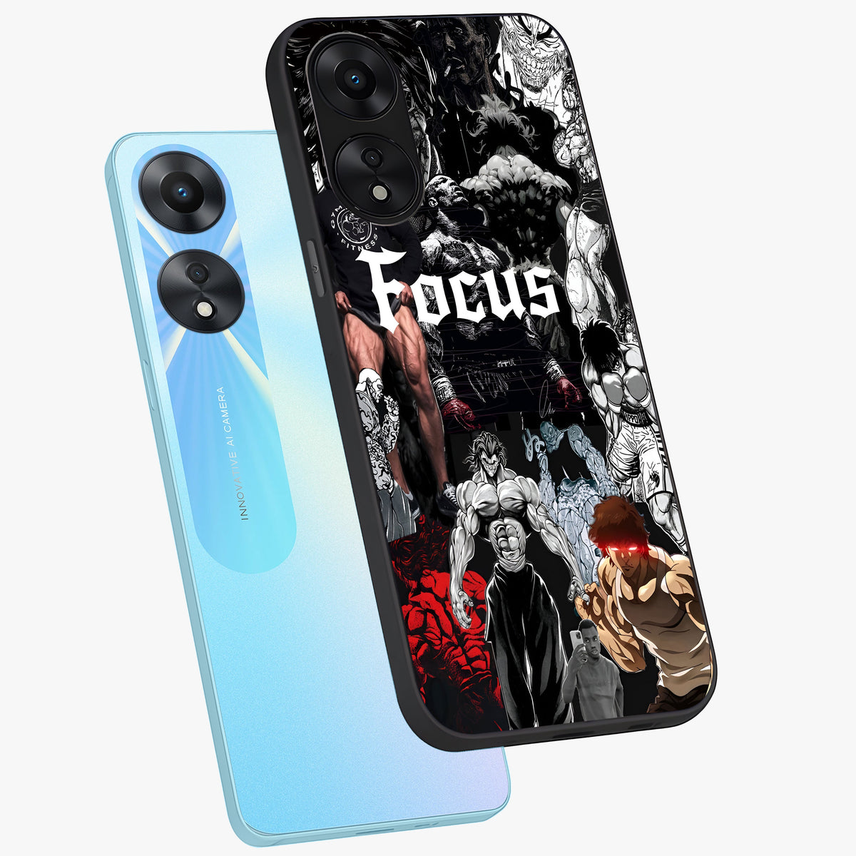 Relentless Power Focus Glass Case displayed in angled mockup highlighting bold statement design with modern aesthetic style.