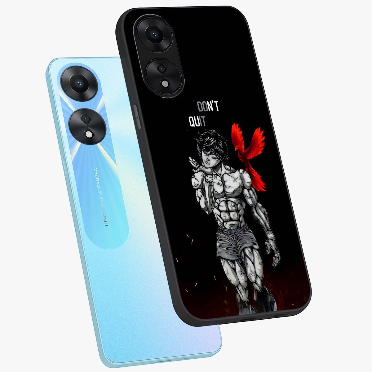 Rise Beyond Limits Glass Case displayed in angled mockup highlighting inspiring message design with modern aesthetic style.