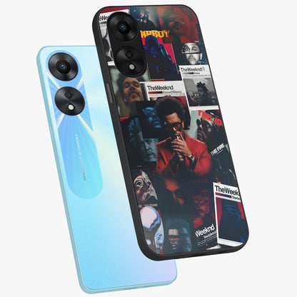 The Weeknd Glass Case displayed in angled mockup highlighting stylish pop culture inspired design with modern aesthetic.