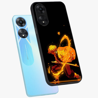 Thunder Flame Execution Glass Case displayed in angled mockup highlighting dramatic fire themed design with intense fantasy aesthetic.