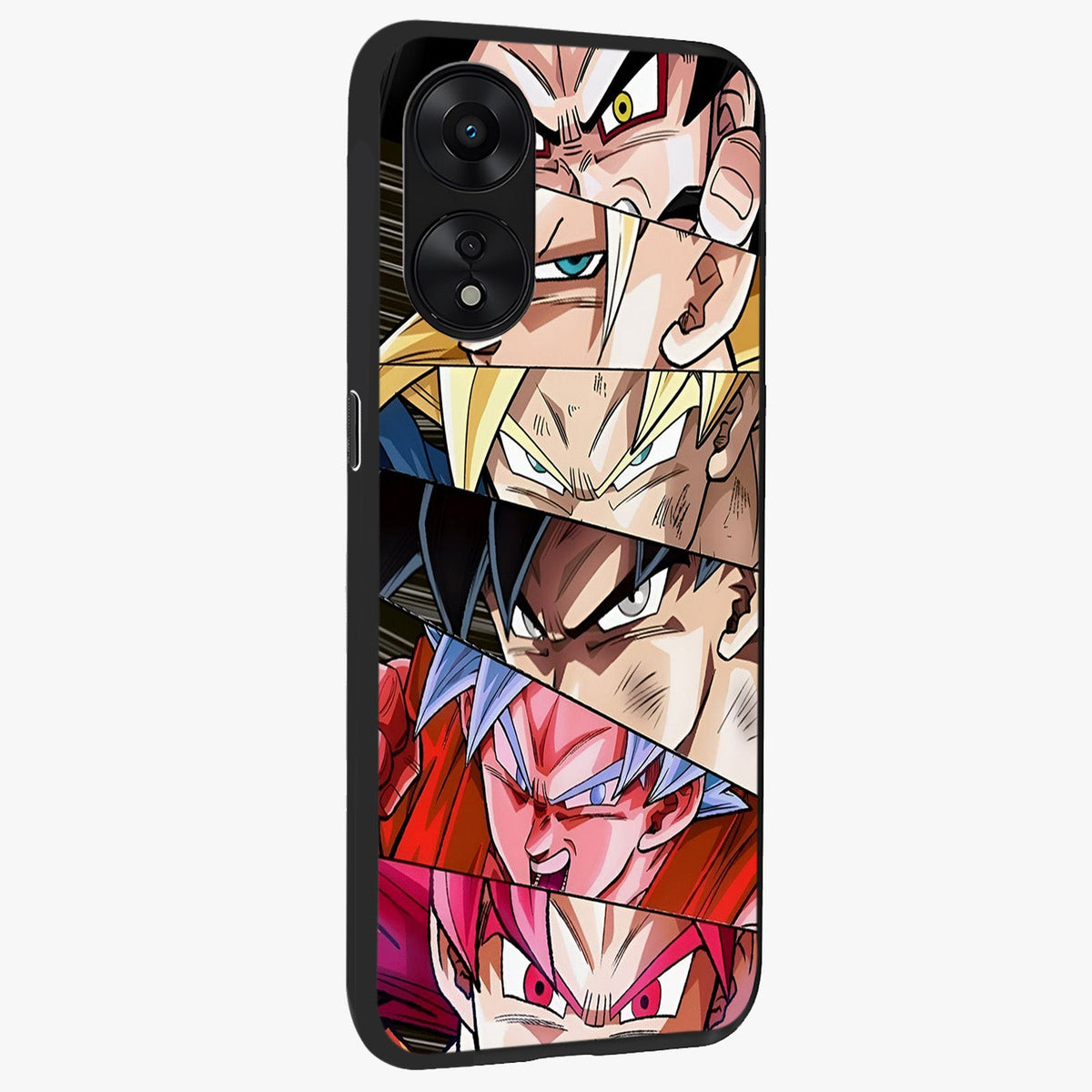 Anime Character Glass Case upright view showcasing expressive anime artwork with bold graphic style.