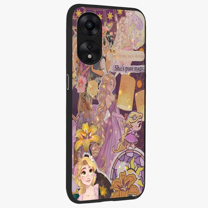 Magical Tangled Dream Glass Case upright view showcasing enchanting artistic artwork with dreamy fantasy theme.