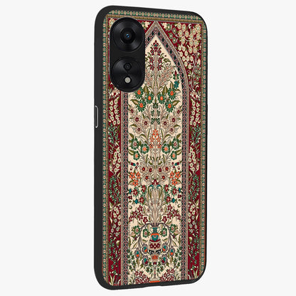 Persian Inspired Glass Case upright view showcasing decorative Persian artwork with rich heritage theme.