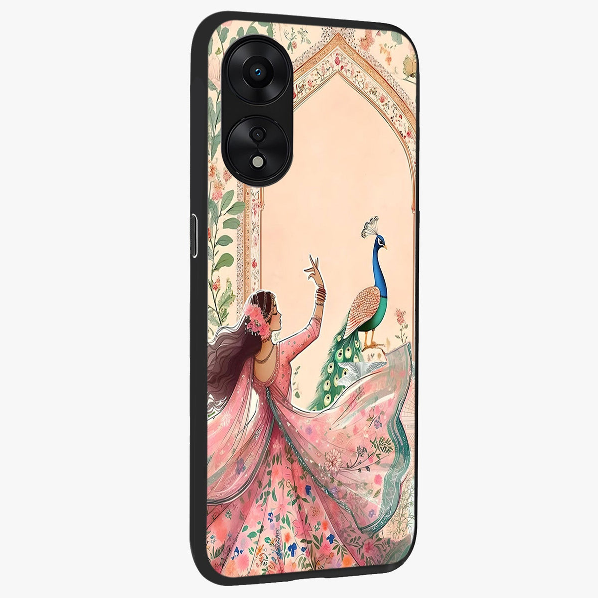 Royal Grace Muse Glass Case upright view showcasing stylish artistic artwork with sophisticated royal theme.