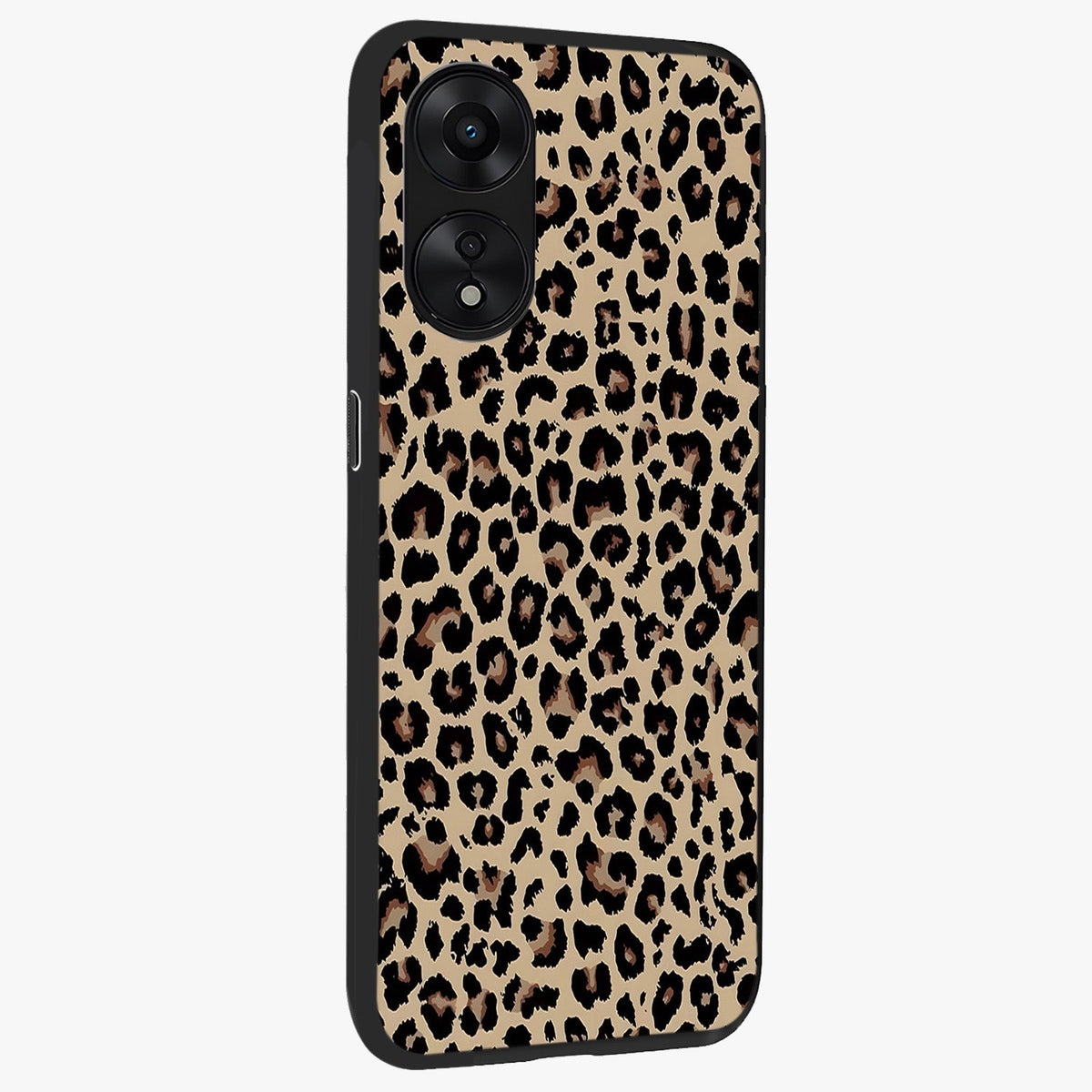 Savage Chic Pattern Glass Case upright view showcasing trendy decorative artwork with edgy fashion theme.