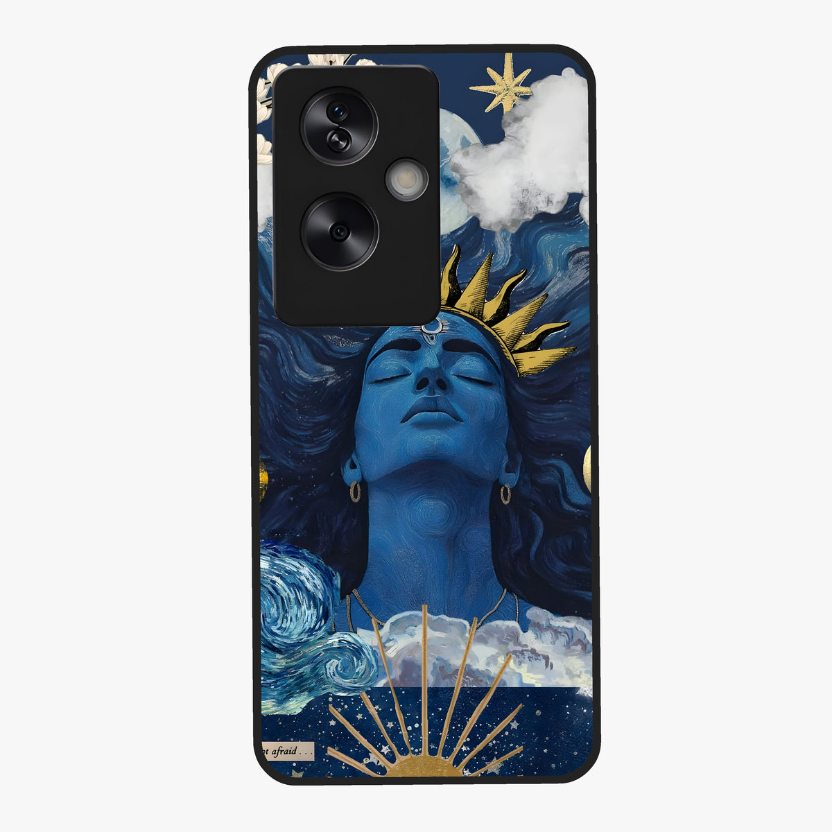 Aesthetic Lord Shiva Glass Case showing flat back view with divine Shiva artwork and glossy glass finish.