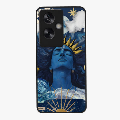 Aesthetic Lord Shiva Glass Case showing flat back view with divine Shiva artwork and glossy glass finish.