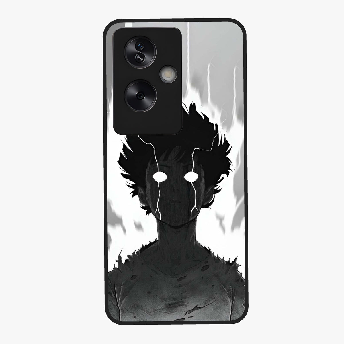 Awakened Inner Rage Glass Case showing flat back view with intense artistic artwork and glossy glass finish.