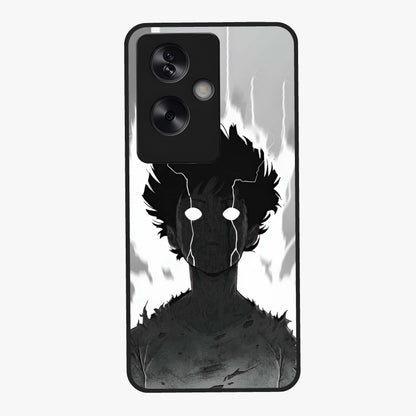 Awakened Inner Rage Glass Case showing flat back view with intense artistic artwork and glossy glass finish.
