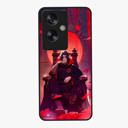 Blood Moon Sovereign Glass Case showing flat back view with mystical blood moon artwork and glossy glass finish.
