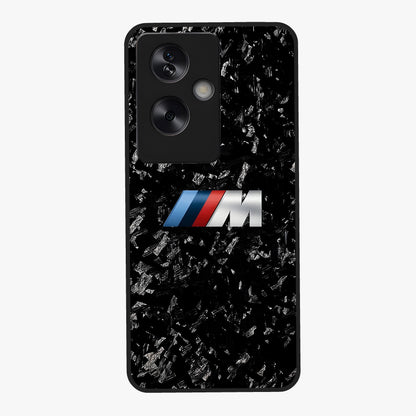 Carbon Speed Mark Glass Case showing flat back view with sporty carbon pattern artwork and glossy glass finish.