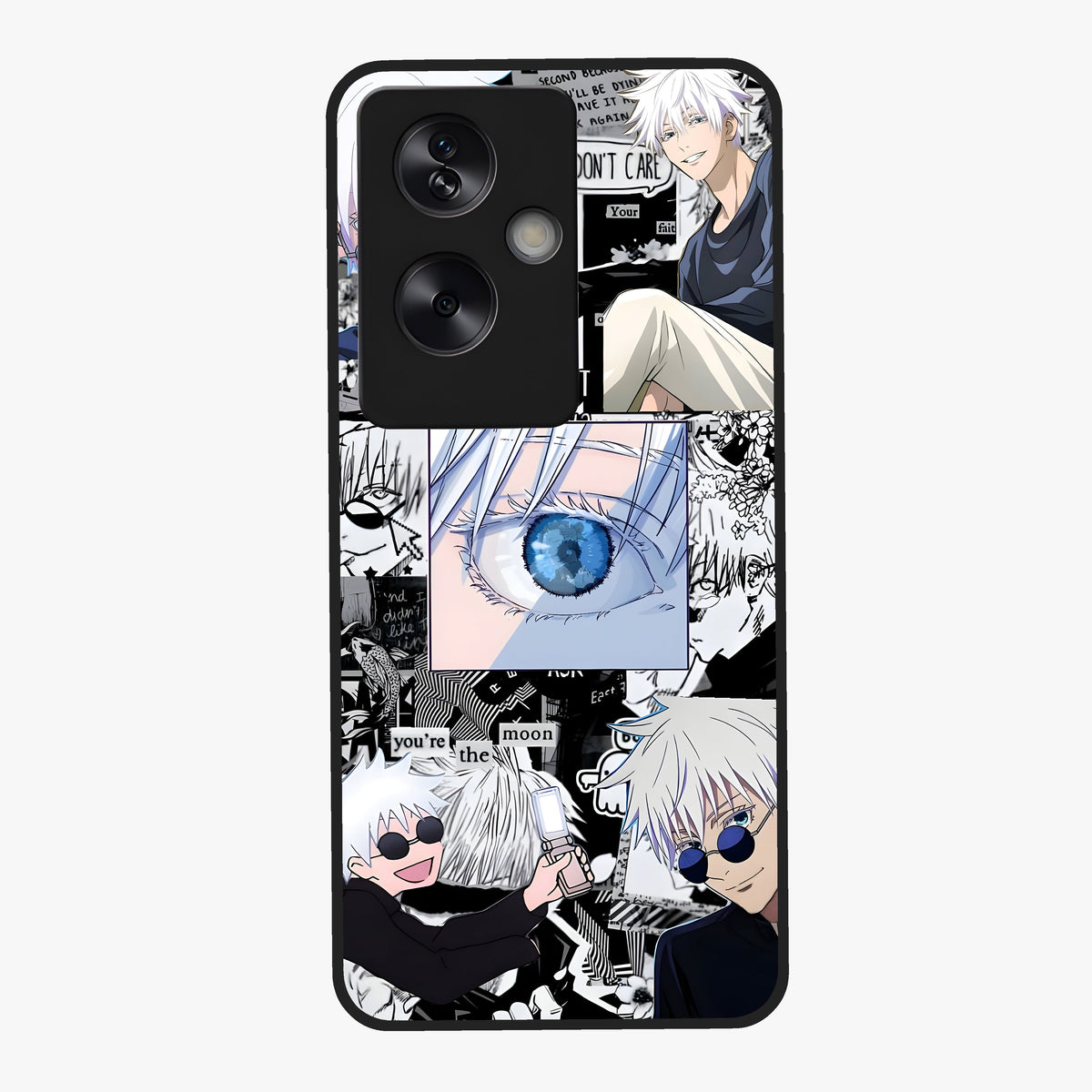 Infinity Sorcerer Chaos Glass Case showing flat back view with mystical sorcerer themed artwork and glossy glass finish.
