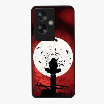 Itachi Limited Edition Naruto Anime Glass Case showing flat back view with iconic anime character artwork and glossy glass finish.