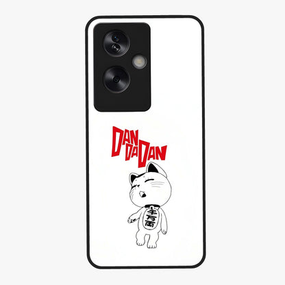 Playful Spirit Charm Glass Case showing flat back view with cheerful charm themed artwork and glossy glass finish.