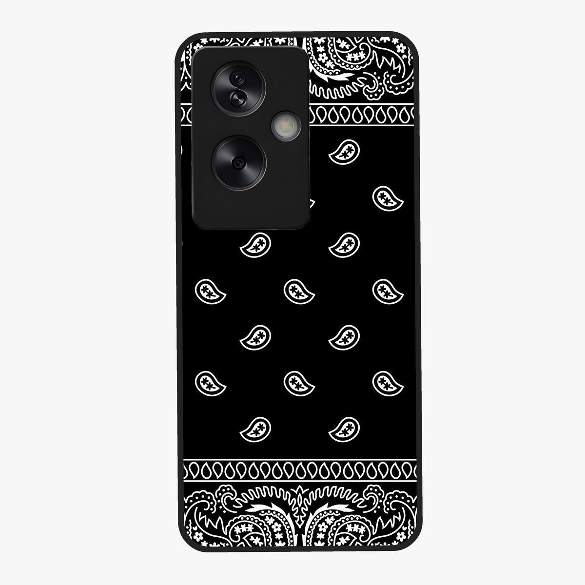 Retro Rebel Threads Glass Case showing flat back view with vintage street style artwork and glossy glass finish.