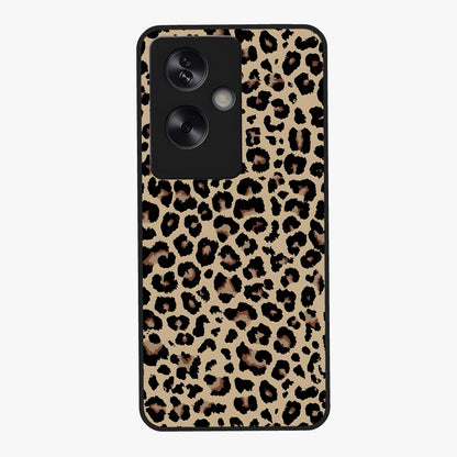 Savage Chic Pattern Glass Case showing flat back view with stylish patterned artwork and glossy glass finish.